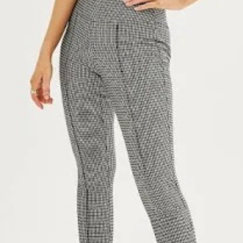 Nine West Black and White Houndstooth Trousers